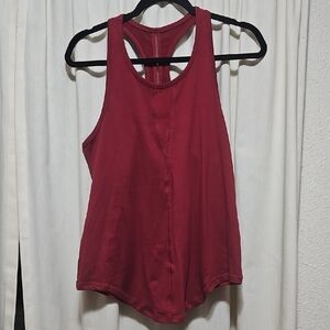 ZYIA Women's Racerback Tank in Wine Red